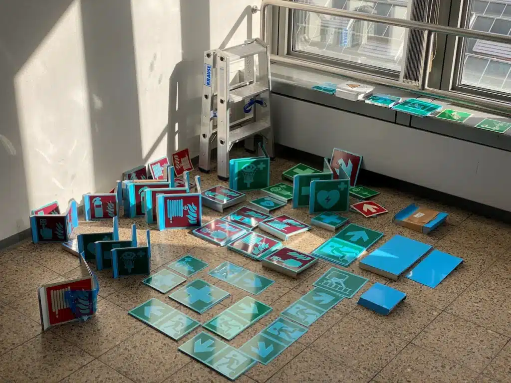 Flucht und Rettung Sicherheitskennzeichnung